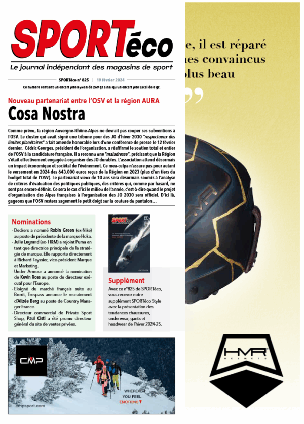 Couv SPORTeco 825 du 19 février 2024